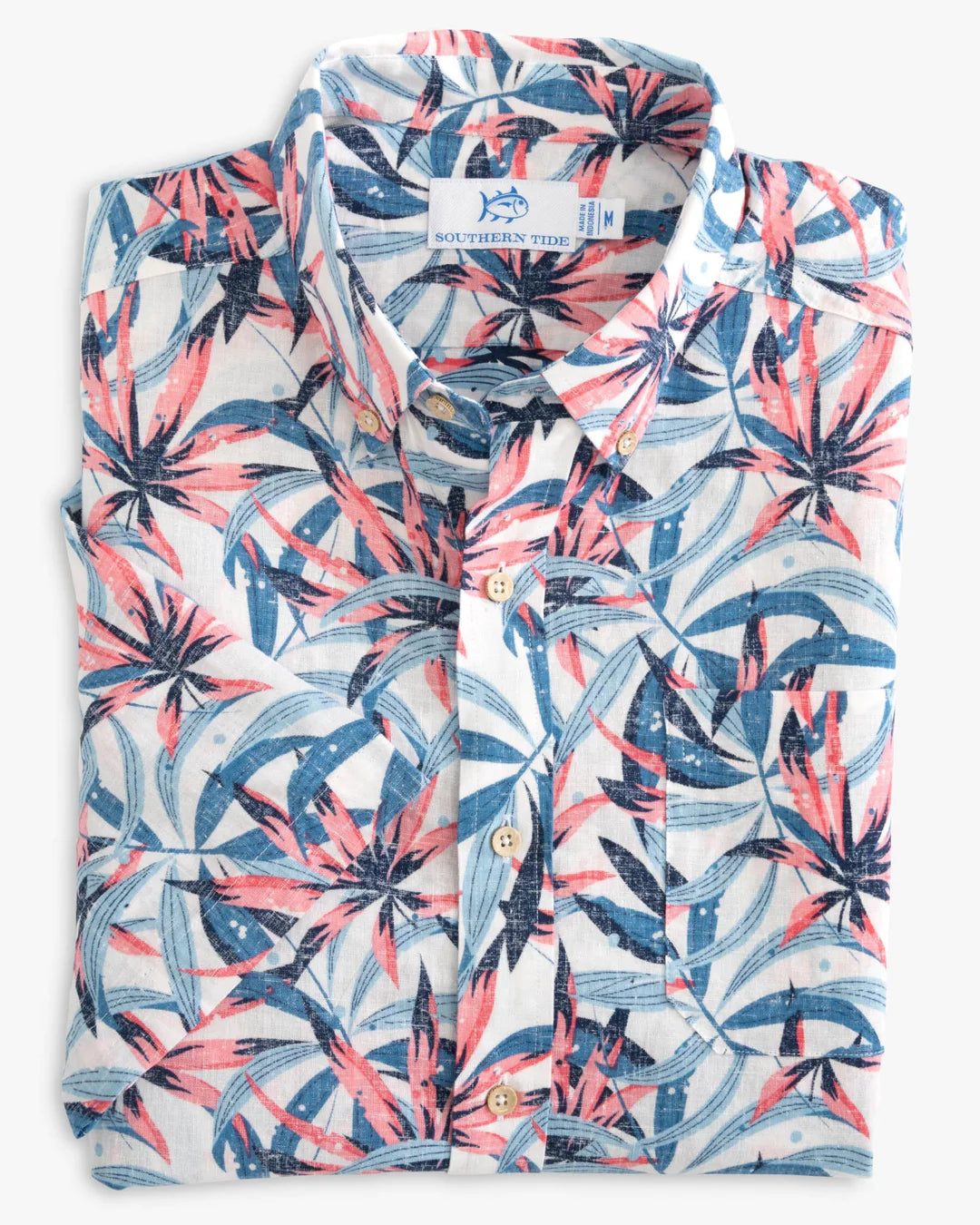 Southern Tide Tropical Blooms Button-down S/S Sportshirt 9881