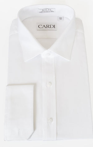 Cardi International “Jamison” Tuxedo Shirt - White