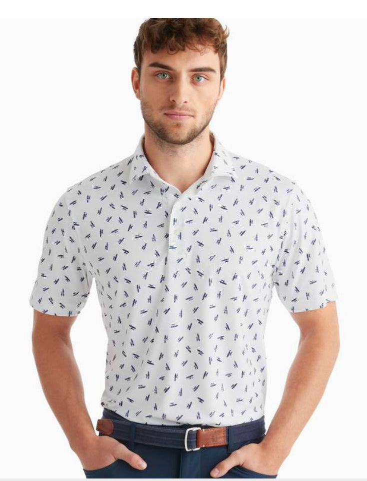 Johnnie-O Birdie Performance Polo Shirt - Exeter Print JMPO3270