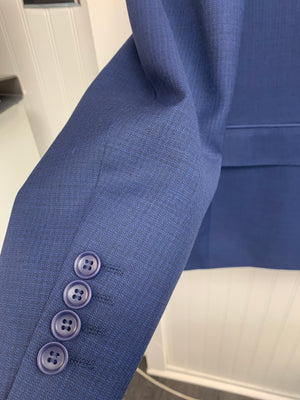 Mantoni Super 140 Wool Suit- 87170-1 (Navy w/ Tonal Check)