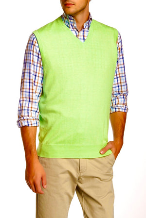 Peter Millar Cotton/Cashmere V-Neck Sweater Vest MF15S11