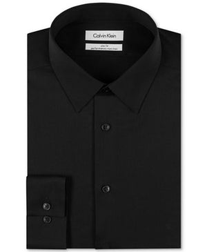 Calvin Klein Performance Slim Fit Dress Shirt - Black