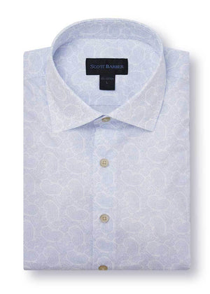 Scott Barber Black Label Paisley Print Shirt- 64018
