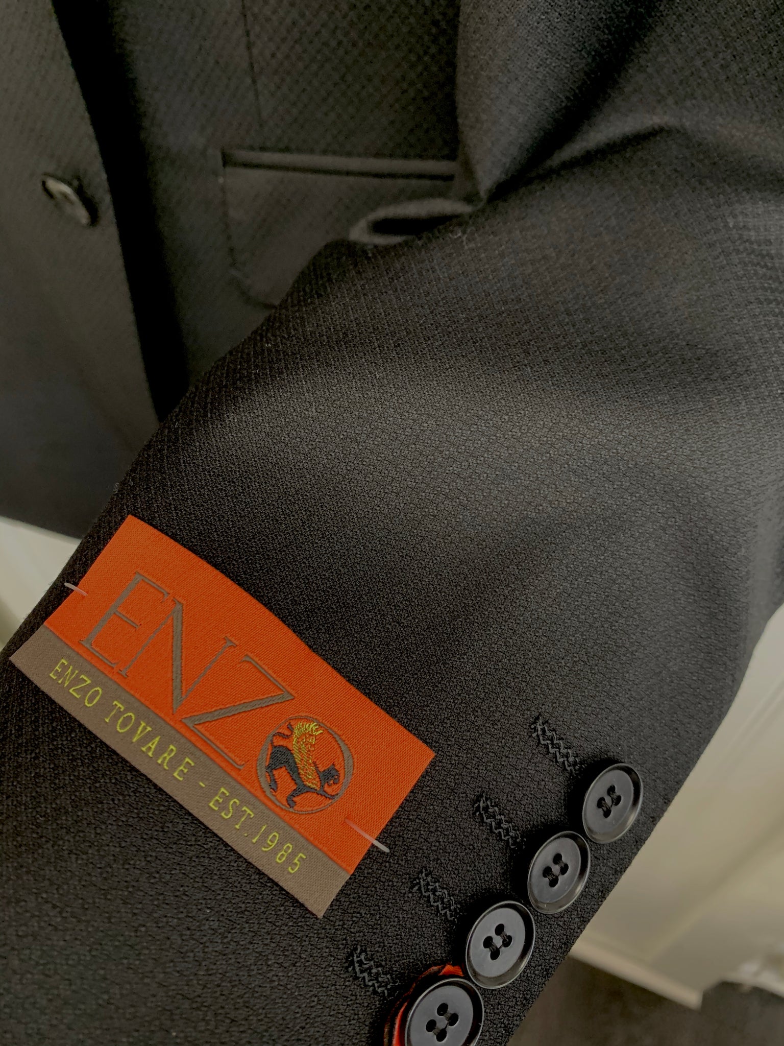 Enzo Super 150 Wool Suit- 84533-1 (Black Tonal Check)