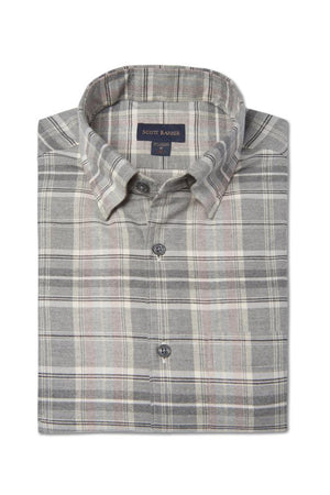 Scott Barber Cotton/Cashmere Winter Plaid Sport Shirt 69126-11