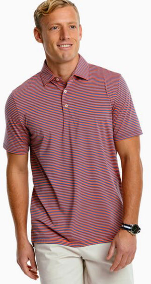 Southern Tide Brrr Eeze Quetzal Stripe Performance Polo 7696
