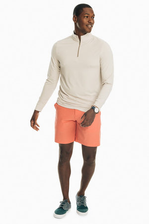 Southern Tide L/S Heather Cruiser Micro Stripe Performance 1/4 Zip