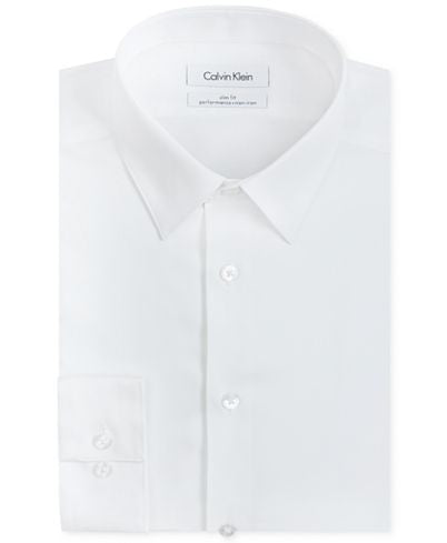 Calvin Klein Performance Slim Fit Dress Shirt - White
