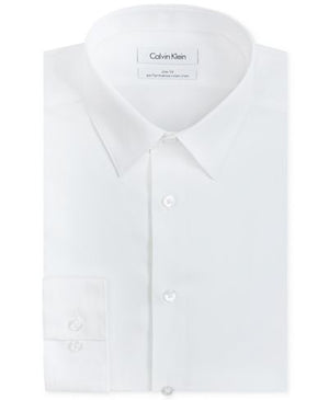 Calvin Klein Performance Slim Fit Dress Shirt - White