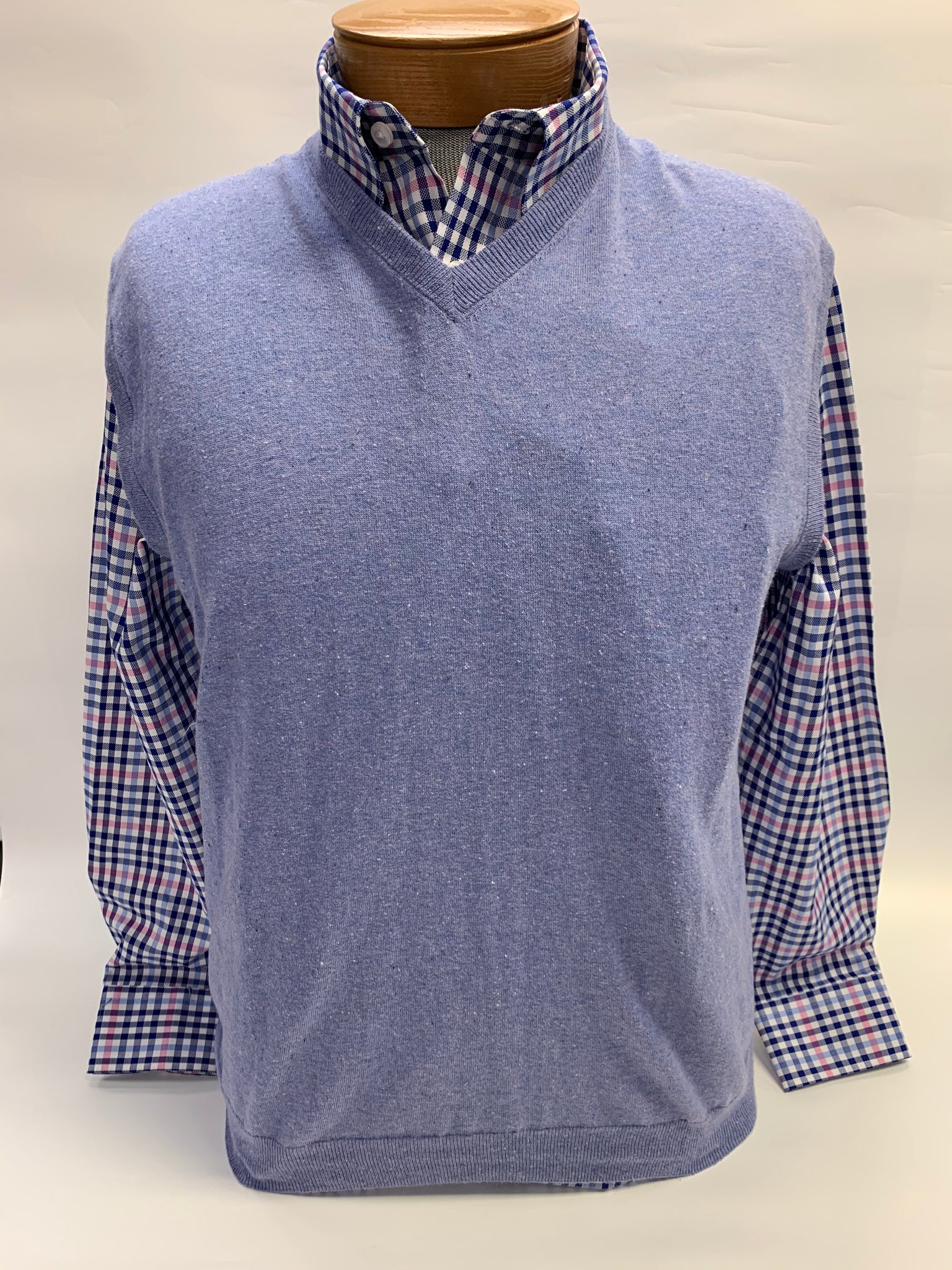 Giovanni’s Cotton L/S Button Down Gingham WB2183