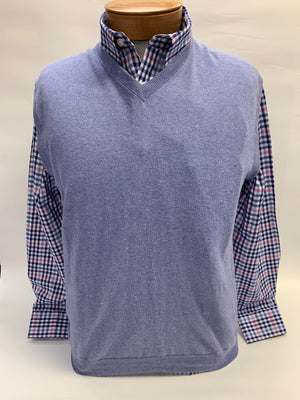 Giovanni’s Cotton L/S Button Down Gingham WB2183