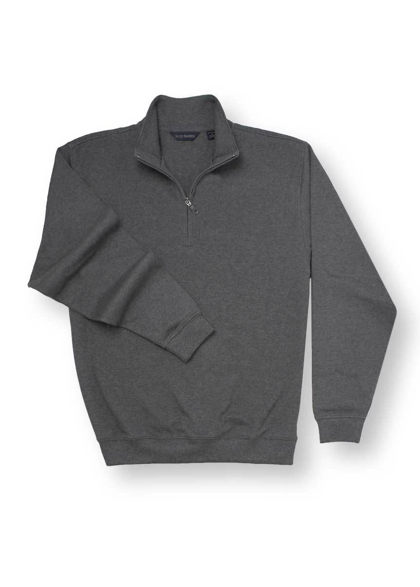 Scott Barber Pima Cotton Interlock 1/4 ZIP Mock