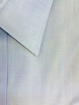 Giovanni's Modified Spread Herringbone Dress Shirt - Blue-12