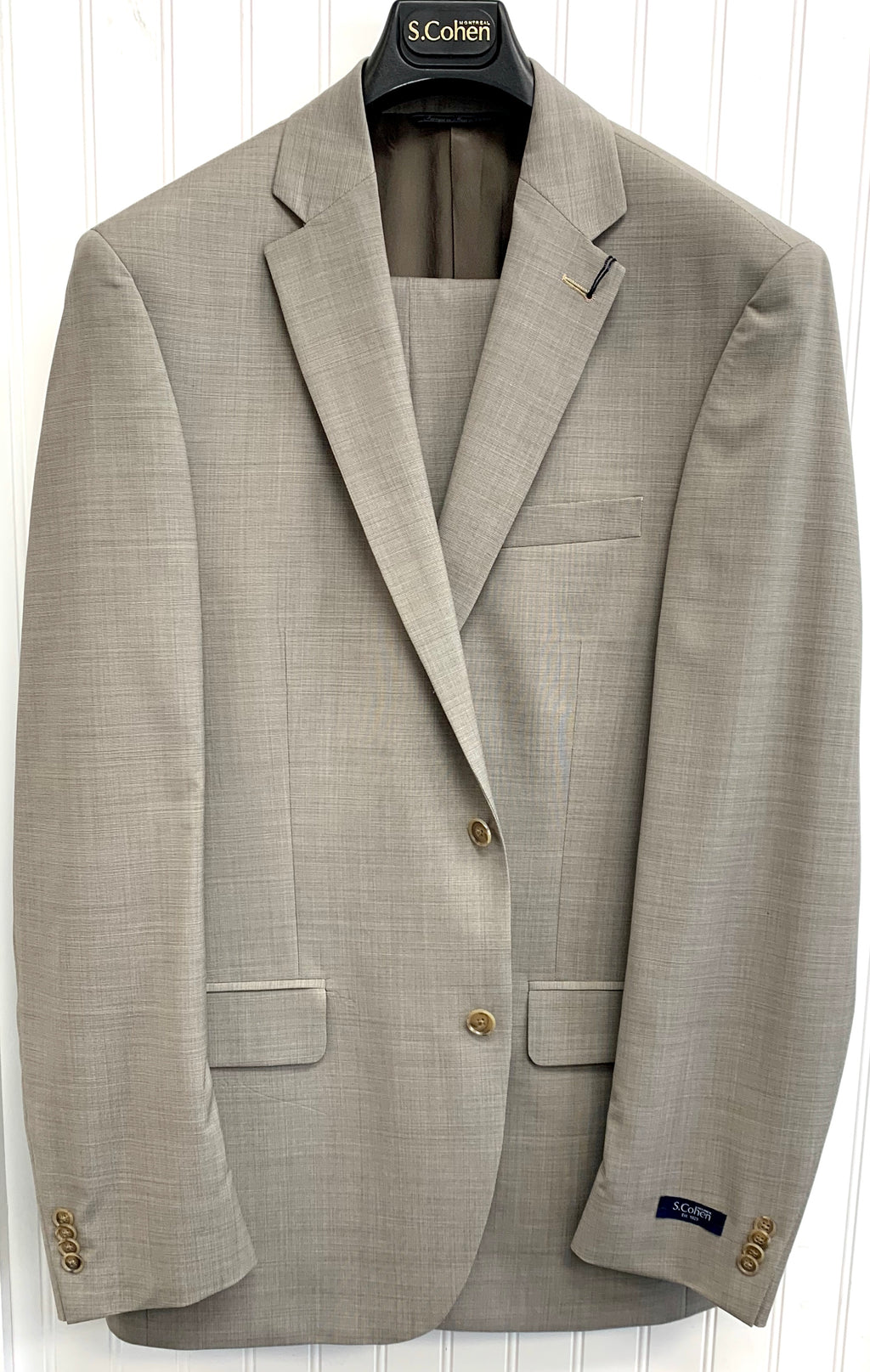 S. Cohen Prestige Wool Suit- 94-4254 (Beige)