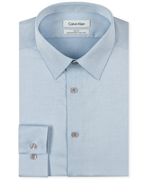 Calvin Klein Performance Slim Fit Dress Shirt - Lt. Blue Giovanni's Fine Fashions Calvin Klein Performance Slim Fit Dress Shirt - Lt. Blue Giovanni's Fine Fashions