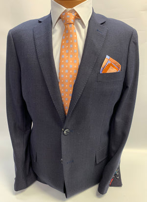Mantoni Super 140 Sport Coat Navy Pin Dot -78722
