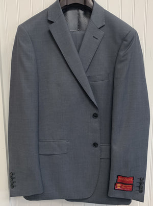 Mantoni Super 140 Wool Suit- 78200-2 (Medium Gray Sharkskin)