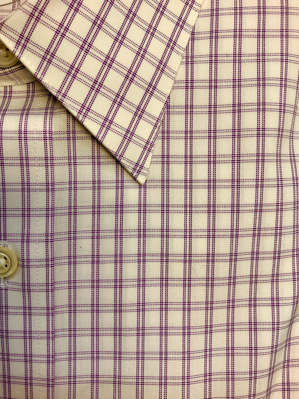 Giovanni's Modified (The Sterling) Spread Collar Double Bar Check Dress Shirt - Lavendar - 51