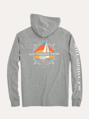 Southern Tide L/S Heather Sailboat Hoodie Tee