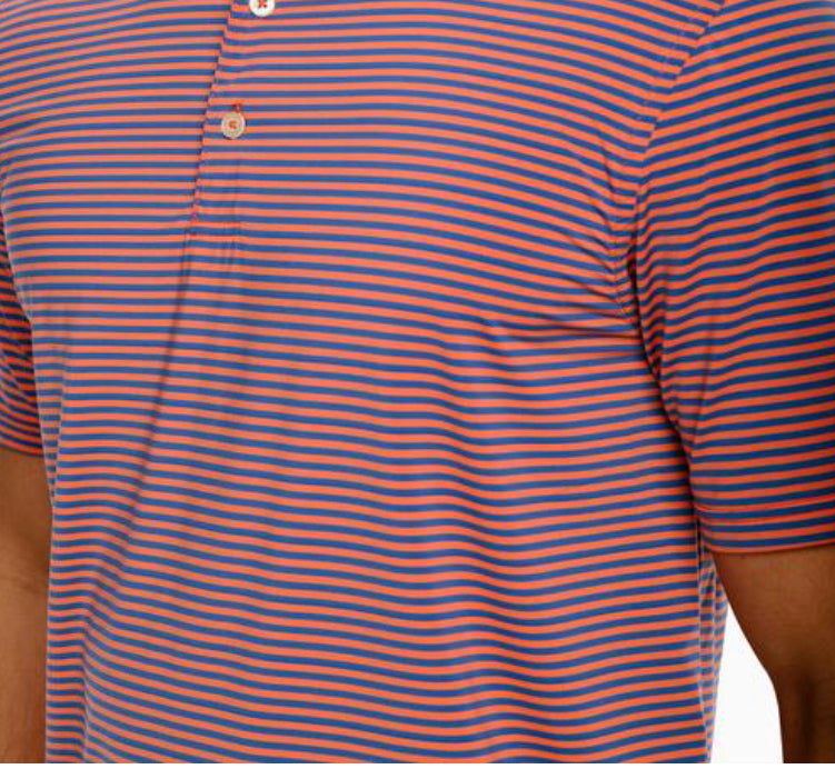 Southern Tide Brrr Eeze Quetzal Stripe Performance Polo 7696