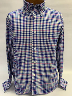 Giovanni’s Cotton L/S Button Down Gingham WB2183