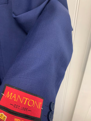 Mantoni Super 140 Wool Suit- 87146-1 (Navy Tonal Plaid)