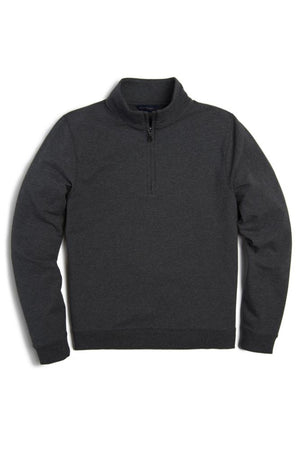 Scott Barber Heathered Pima Cotton Interlock 1/4 ZIP Mock