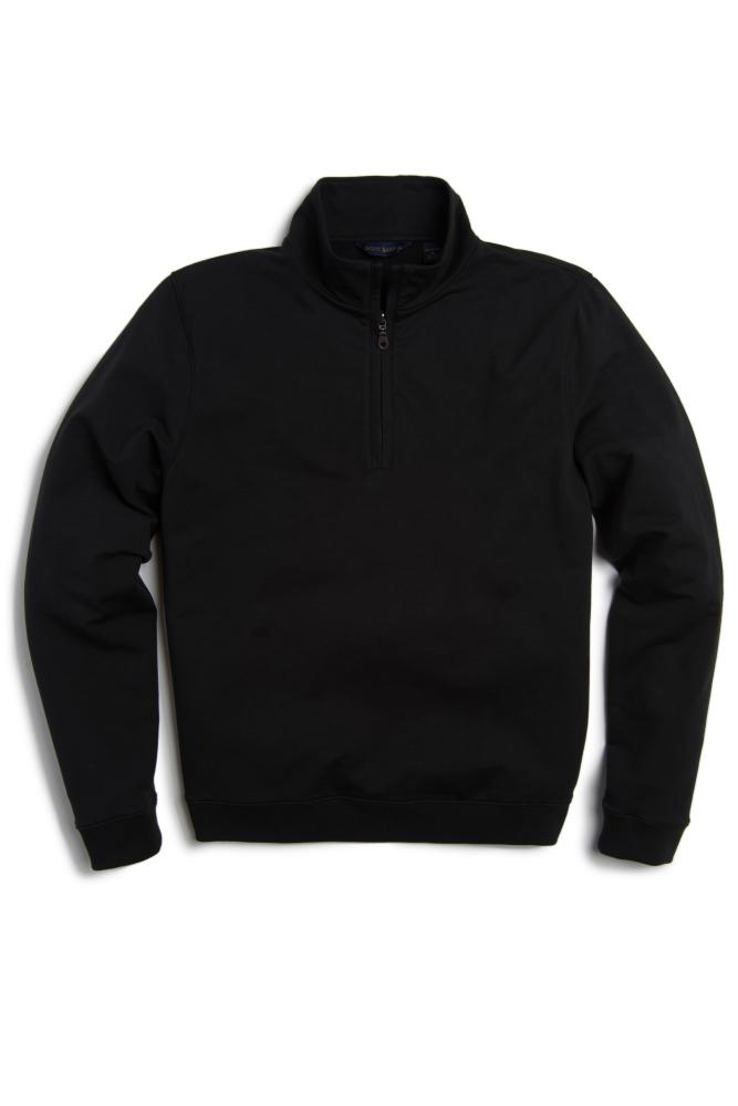 Scott Barber Heathered Pima Cotton Interlock 1/4 ZIP Mock