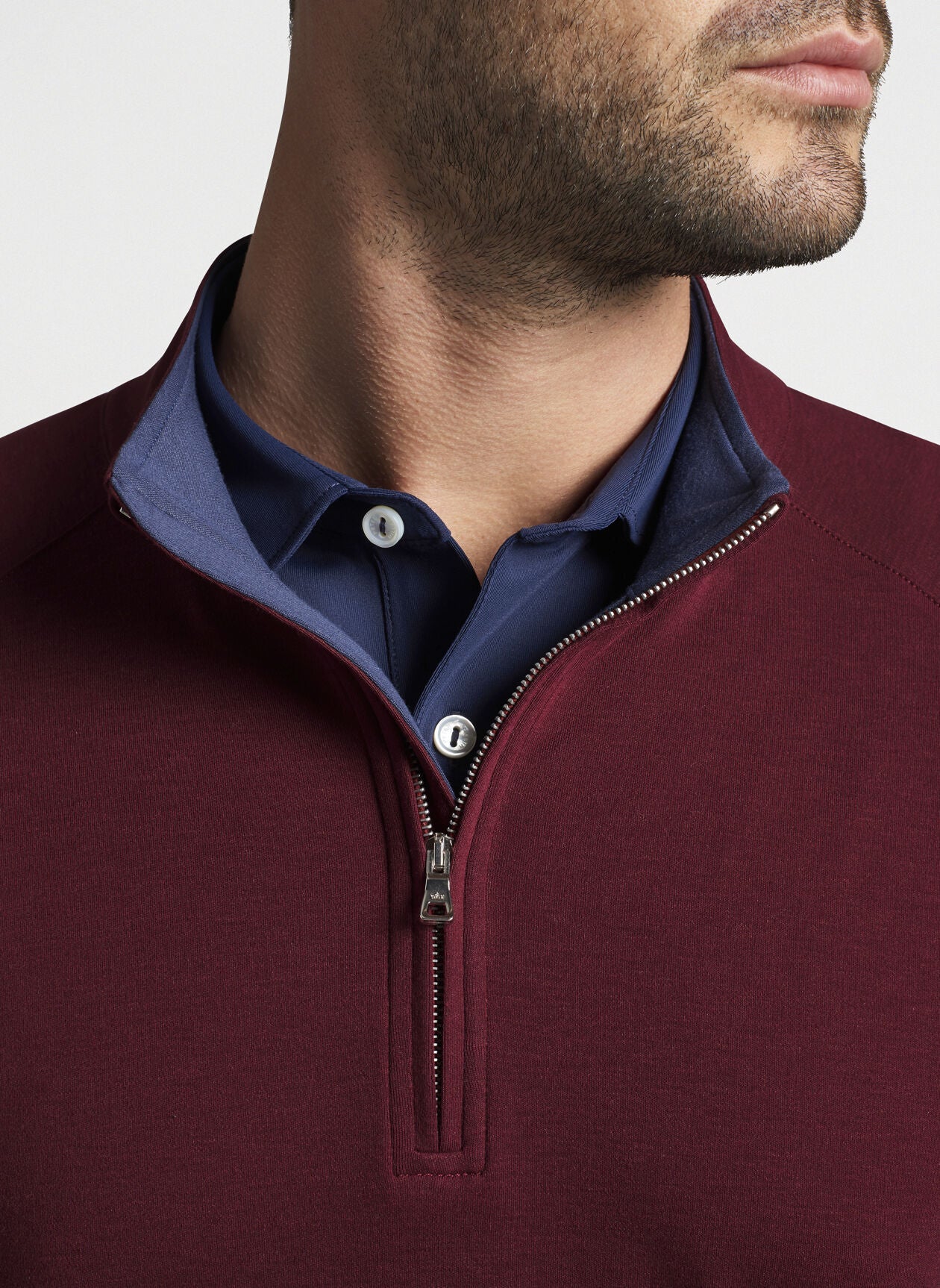 Peter Millar Bullseye Precision Wool Blend Quarter Zip MF21EK540