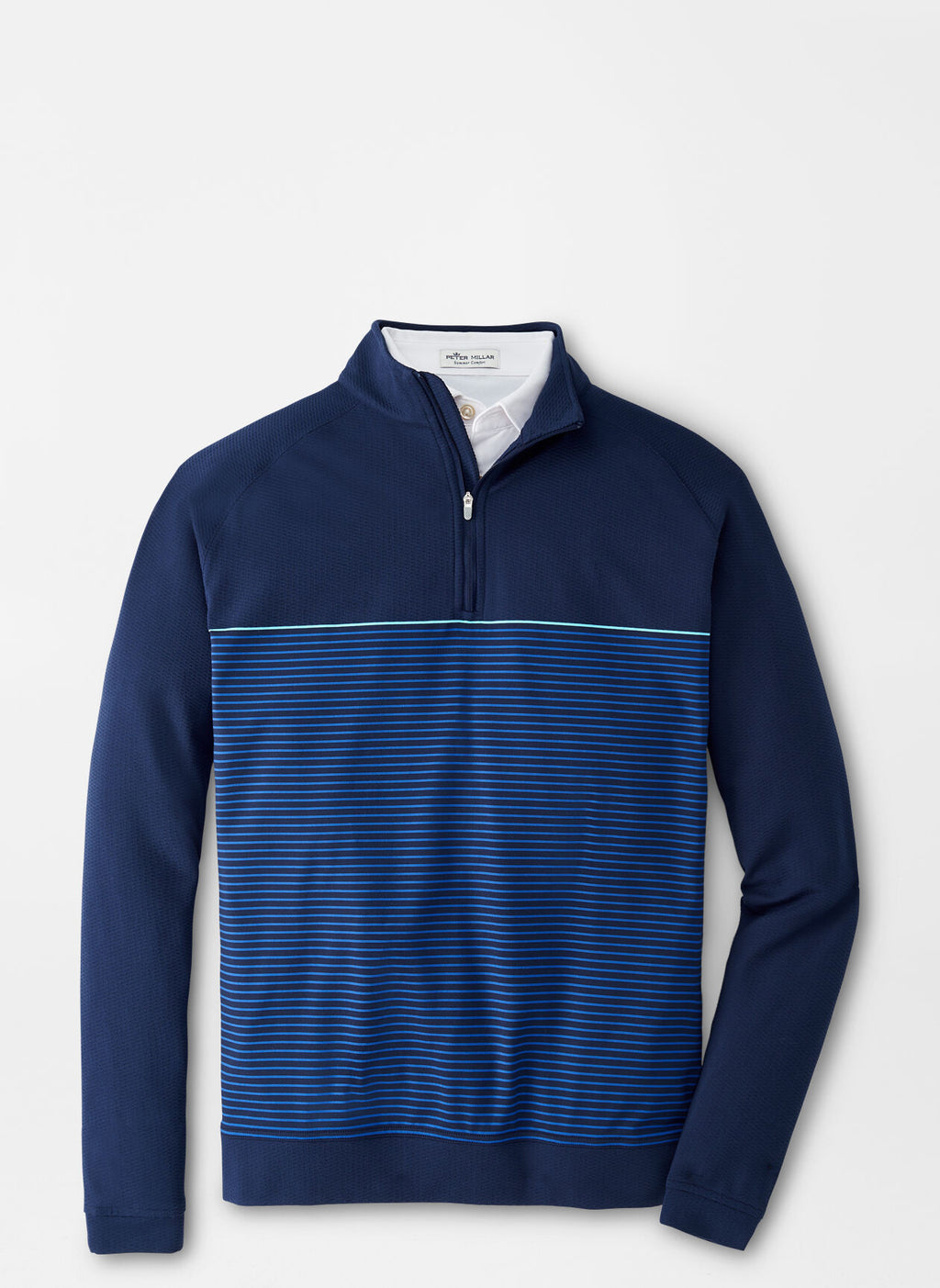Peter Millar Perth Engineered Stripe Performance Quarter-Zip - MS21EK40G