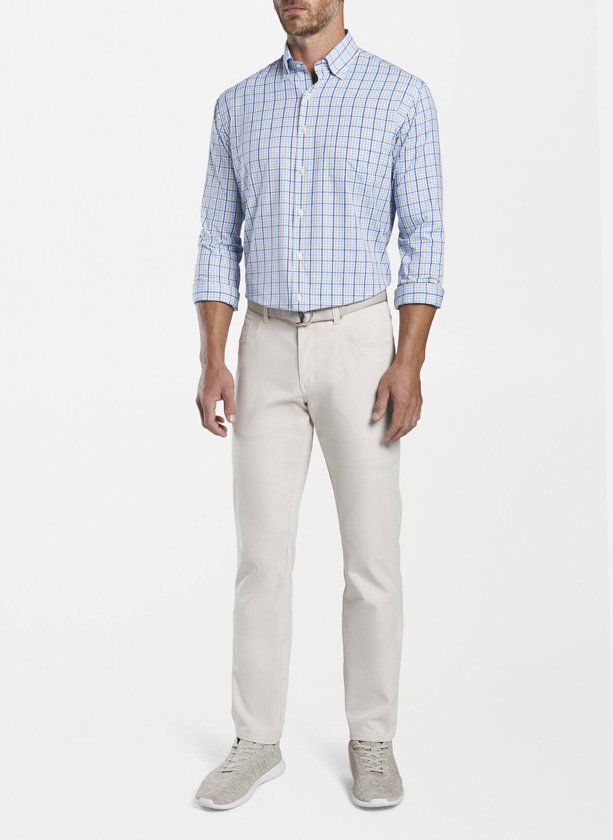 Peter Millar Dalton Performance Twill Sport Shirt - MS21EW14BL