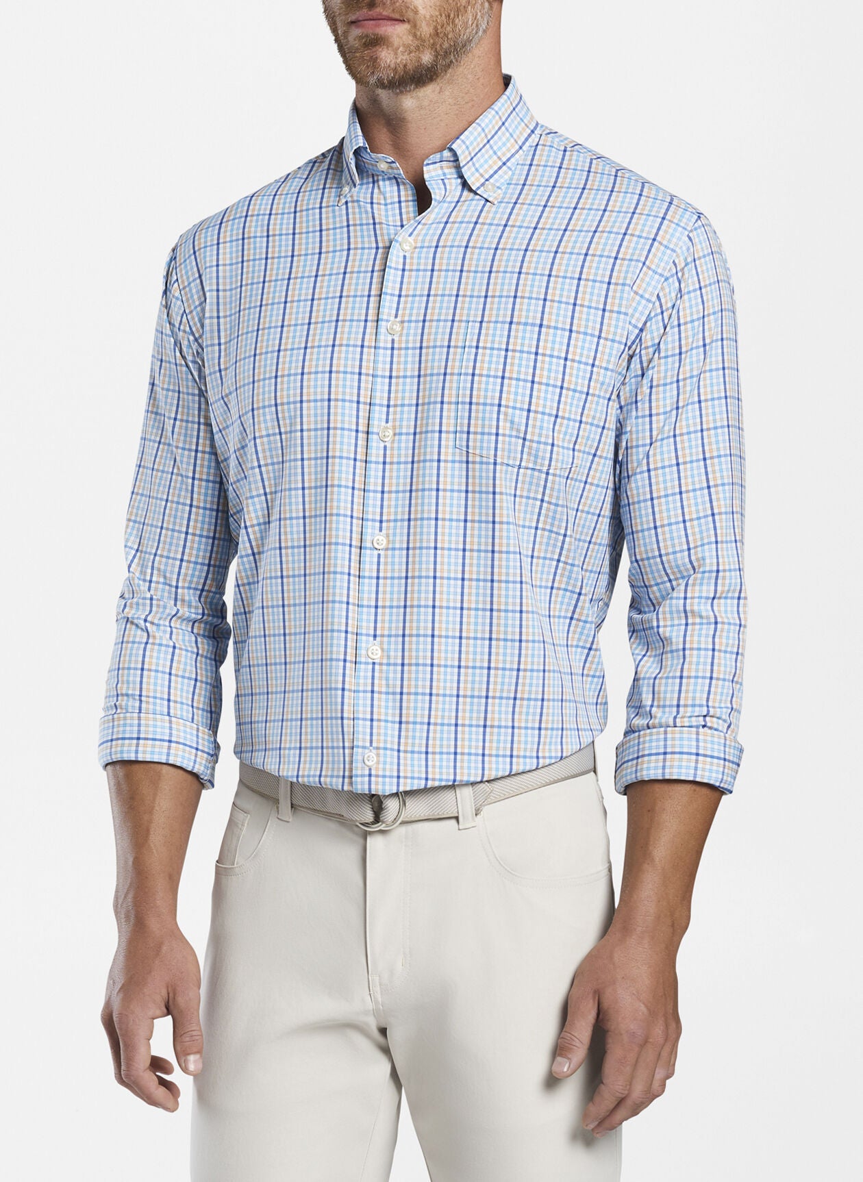 Peter Millar Dalton Performance Twill Sport Shirt - MS21EW14BL