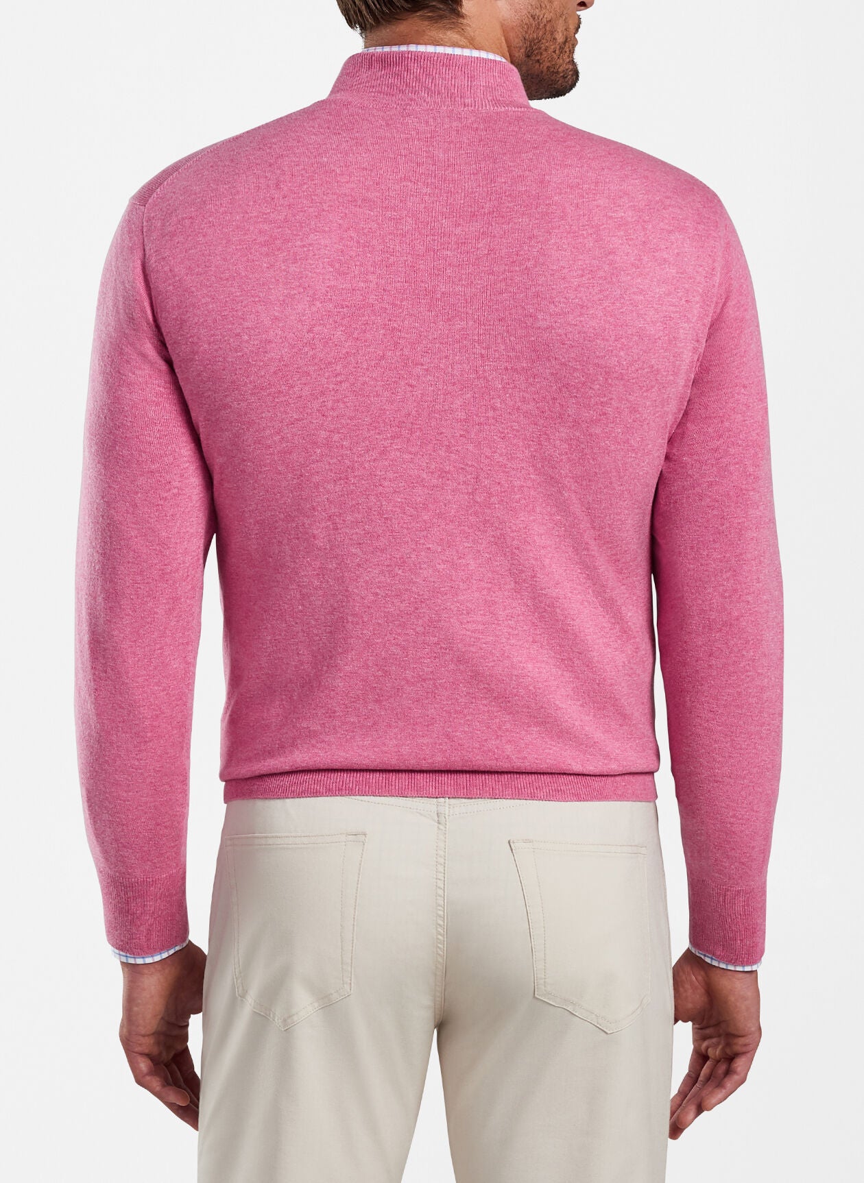 Peter Millar Crown Soft Cotton-Silk-Cashmere Quarter Zip Sweater- MS21S01