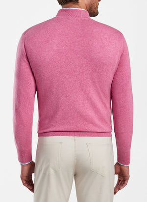 Peter Millar Crown Soft Cotton-Silk-Cashmere Quarter Zip Sweater- MS21S01