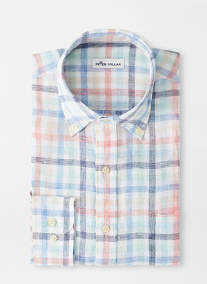 Peter Millar Silver Sands Linen Sport Shirt - MS21W80CVL
