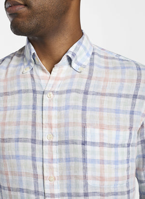 Peter Millar Silver Sands Linen Sport Shirt - MS21W80CVL