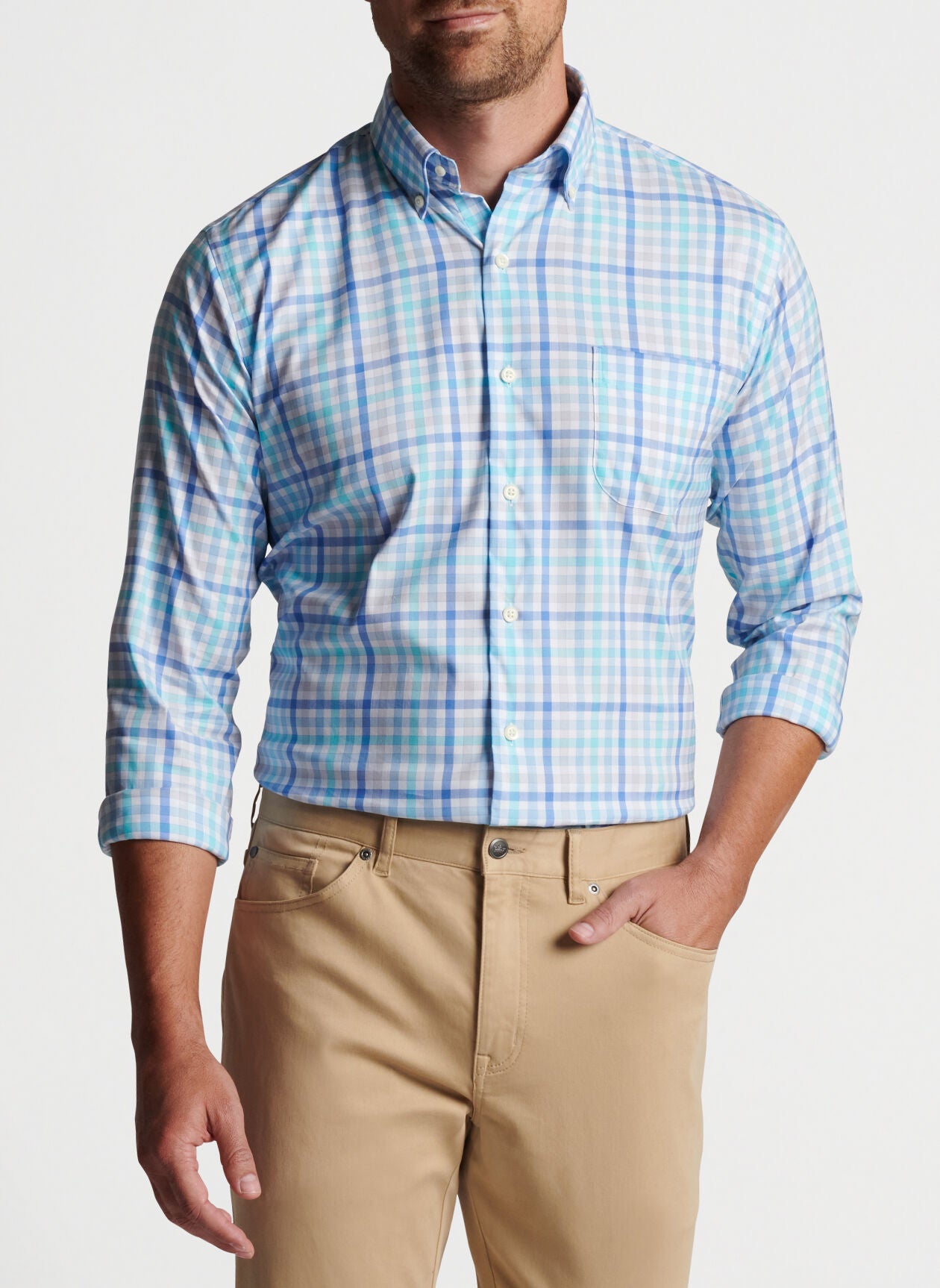 Peter Millar Walker Crown Lite Cotton-Stretch Sportshirt MS23W18LTB