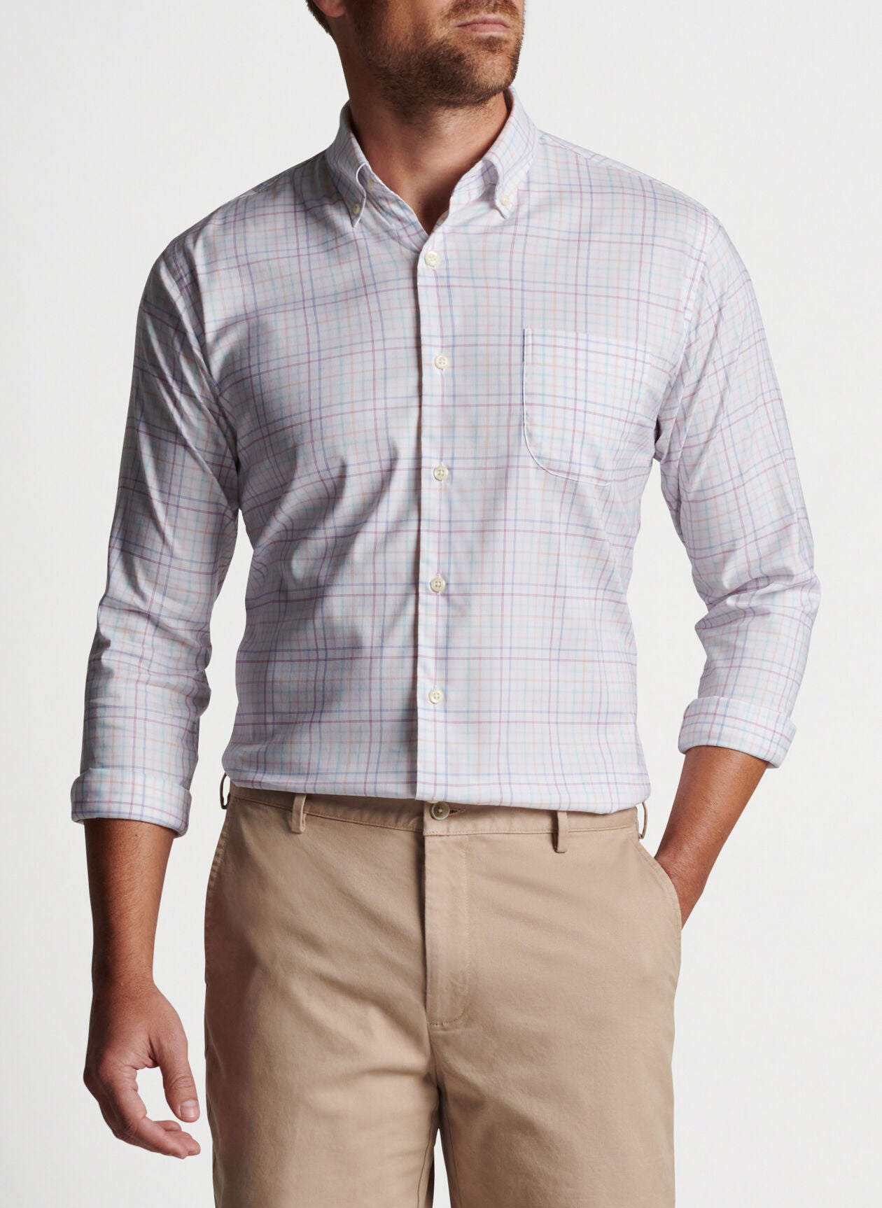 Peter Millar Rawls Crown Lite Cotton-Stretch Sportshirt MS23W21LTB