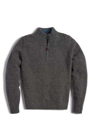 Scott Barber Lambswool Donegal Quarter Zip Sweater S69503