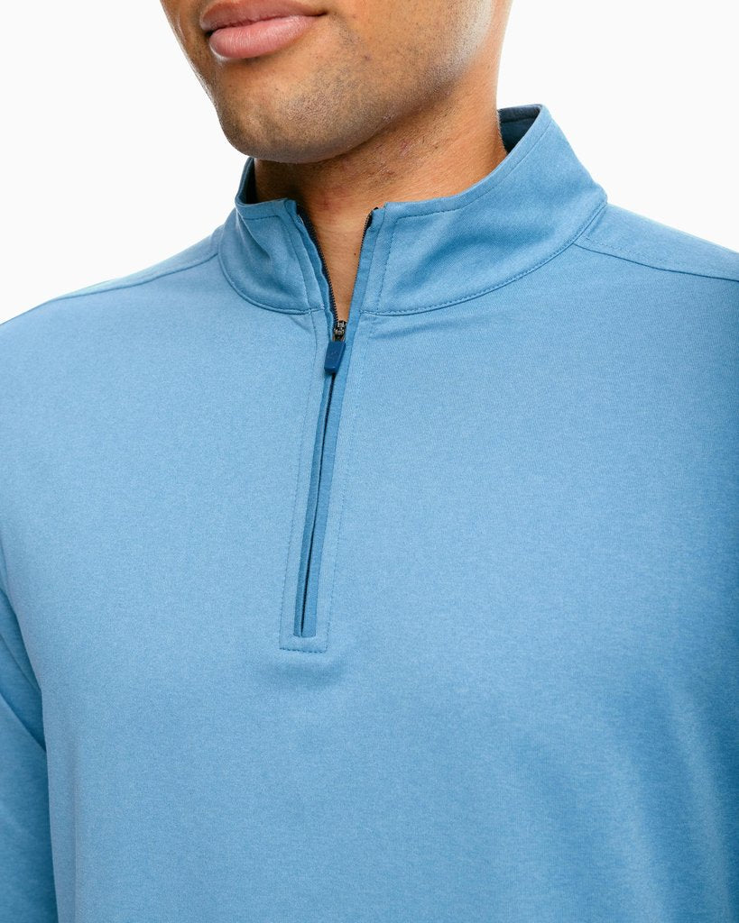 Southern Tide Backbarrier Heather Performance Quarter Zip - 8381