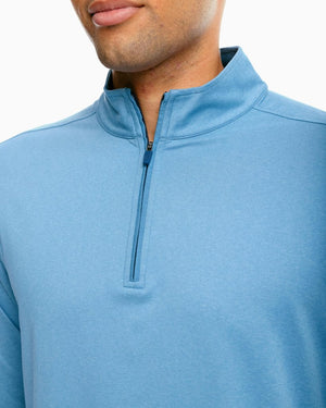 Southern Tide Backbarrier Heather Performance Quarter Zip - 8381