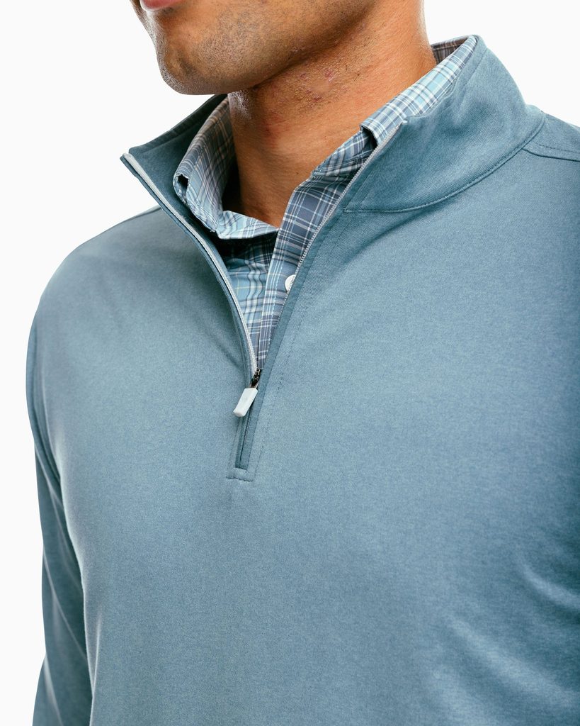 Southern Tide Backbarrier Heather Performance Quarter Zip - 8381