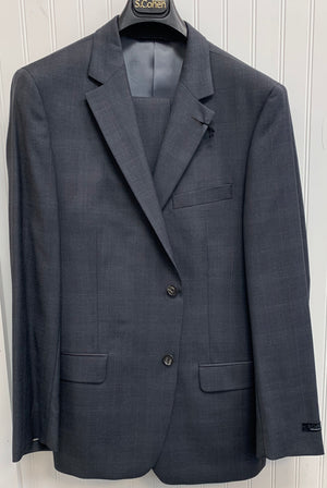 S. Cohen Performance Wool Suit- 89-1266 (Gray w/Mauve Windowpane)