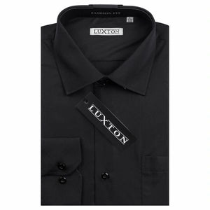 Luxton Performance Slim Fit Dress Shirt - Black Giovanni's Fine Fashions Luxton Performance Slim Fit Dress Shirt - Black Giovanni's Fine Fashions
