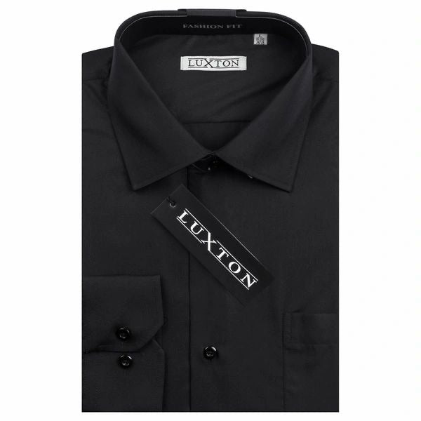Luxton Performance Slim Fit Dress Shirt - Black Giovanni's Fine Fashions Luxton Performance Slim Fit Dress Shirt - Black Giovanni's Fine Fashions