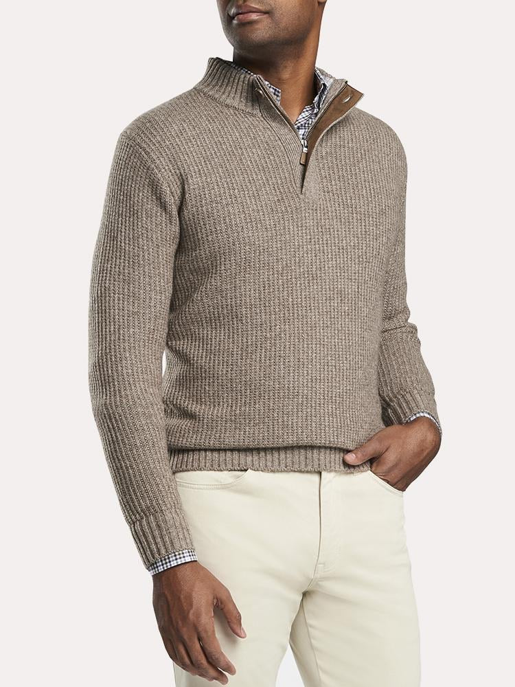 Peter Millar Basket Weave 1/4 Zip Sweater Mf19S67
