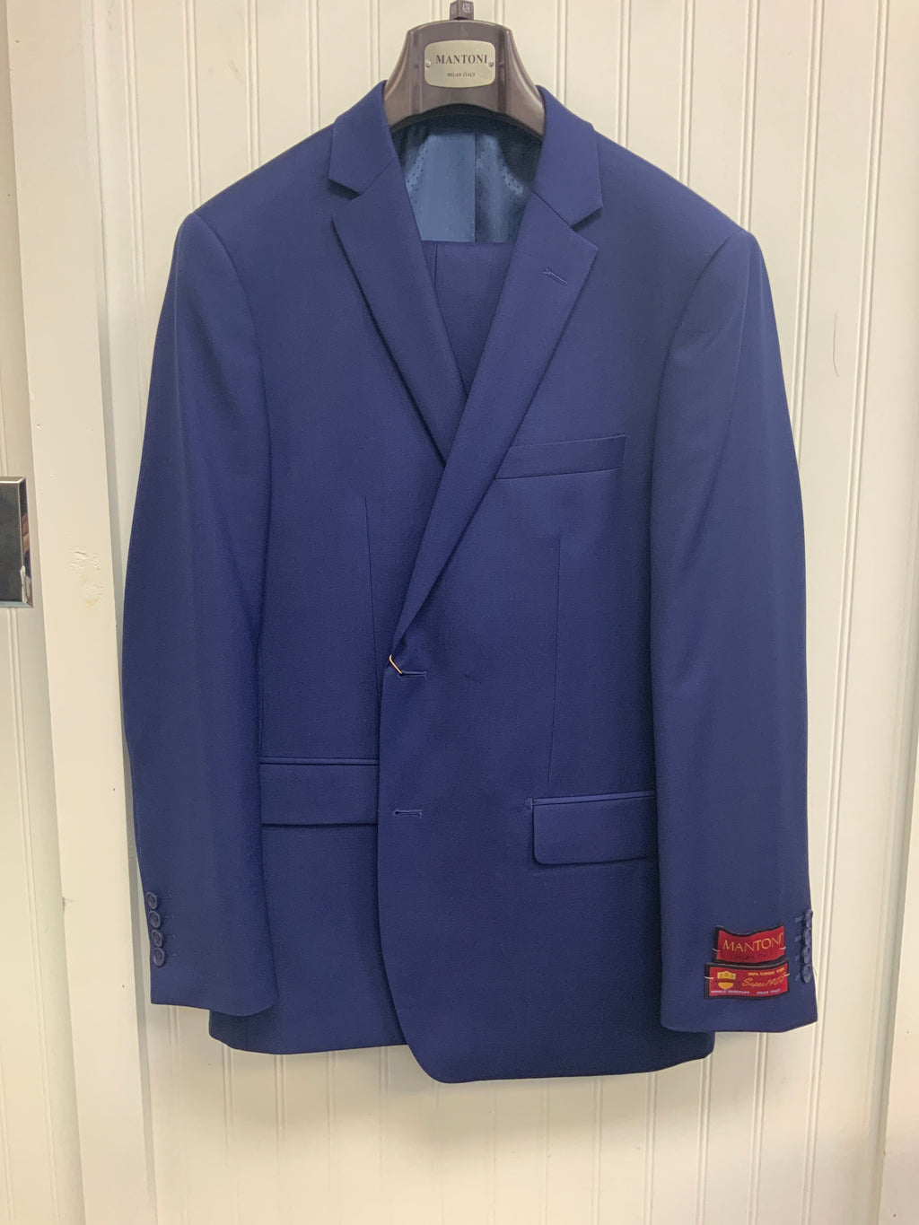 Mantoni Super 140 Wool Suit- French Blue 40901-6