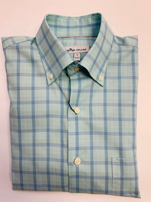 Peter Millar Summer Herringbone Buttondown Shirt Ms19W07Nbl
