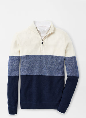 Peter Millar Crown Cool Color Block 1/4 Zip Sweater Ms20S22