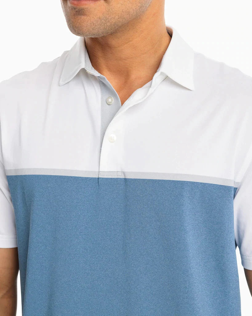 Southern Tide Pomona Stripe Heathered Performance Polo 8905
